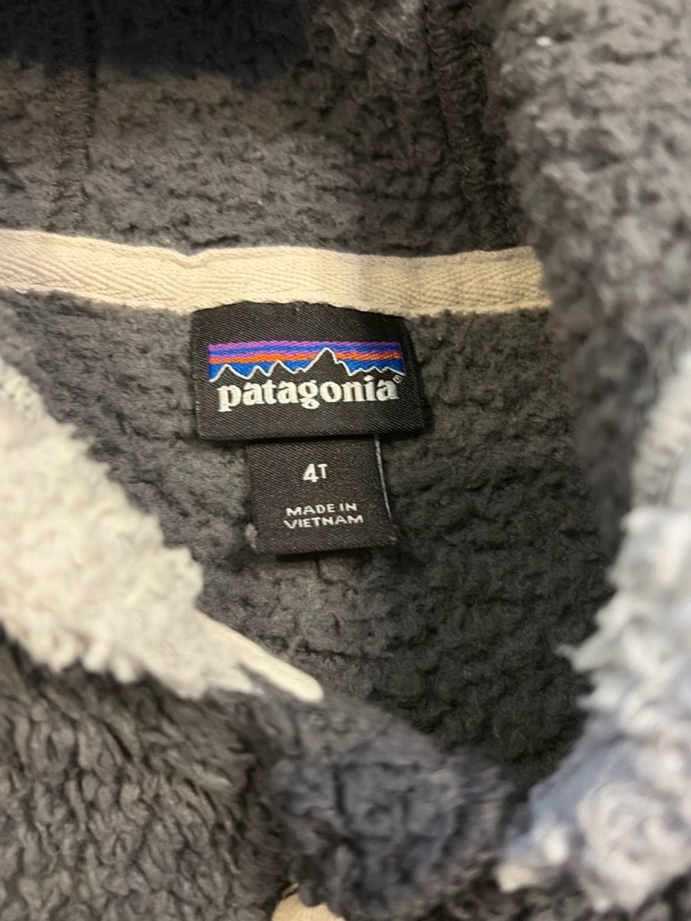 Patagonia Kids' Fleece Hooded Jacket in Gray - Picture 3 of 4